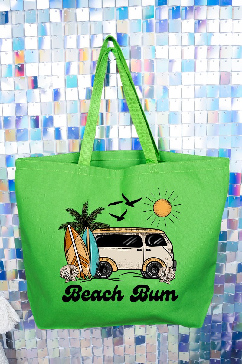 Retro Beach Bum Canvas Jumbo Tote - Wholesale Accessory Market