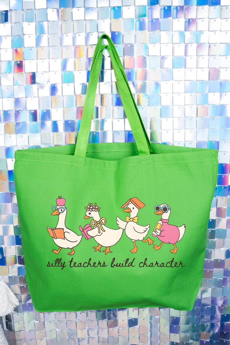 Silly Teachers Goose Parade Canvas Jumbo Tote - Wholesale Accessory Market