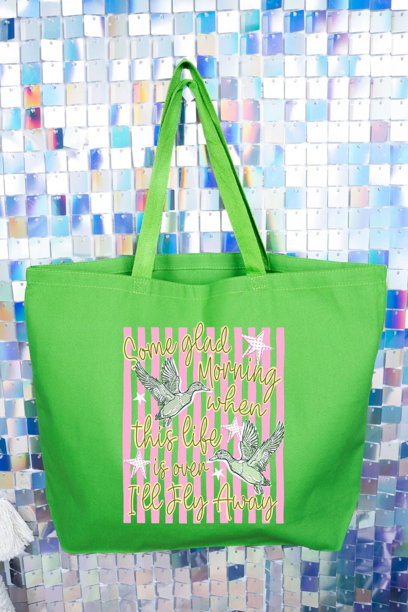 Some Glad Morning Canvas Jumbo Tote - Wholesale Accessory Market