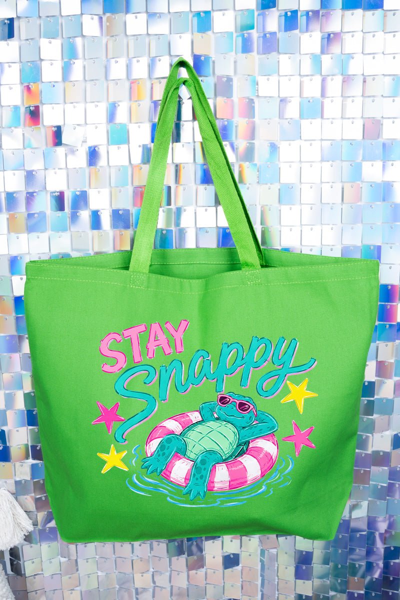 Stay Snappy Canvas Jumbo Tote - Wholesale Accessory Market