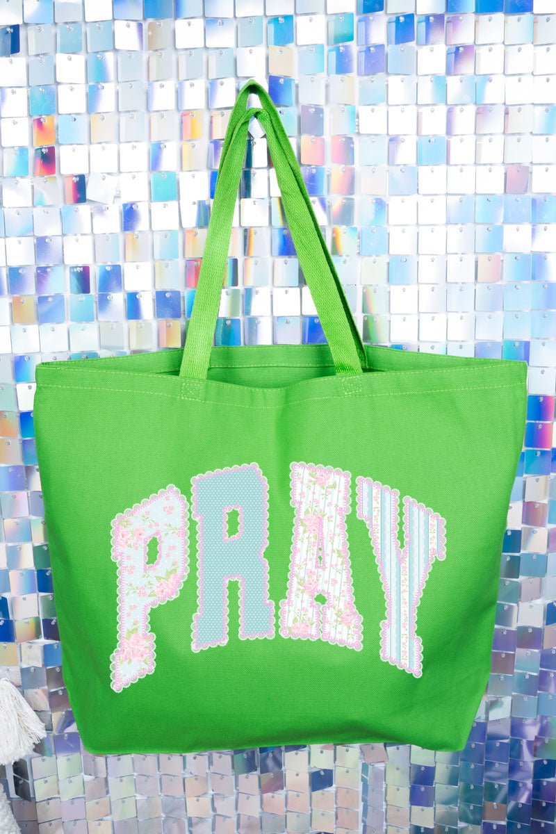 Timeless Pray Canvas Jumbo Tote - Wholesale Accessory Market