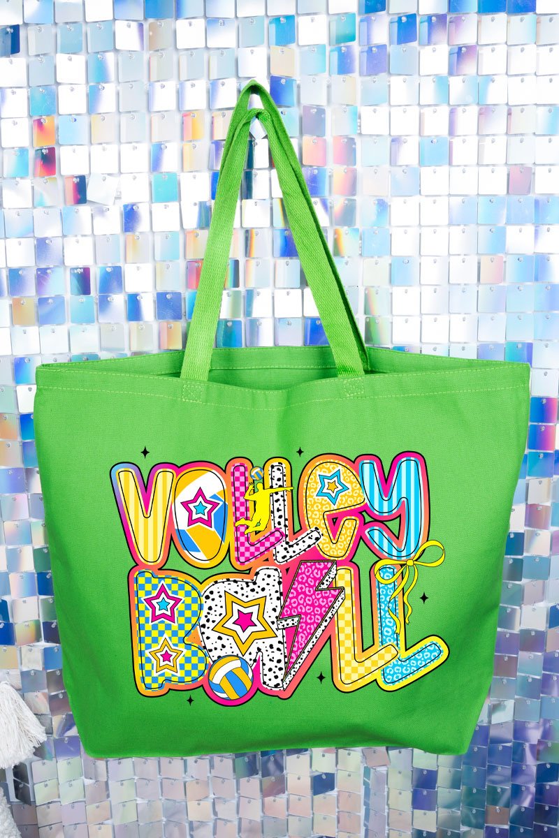 Vibrant Volleyball Canvas Jumbo Tote - Wholesale Accessory Market