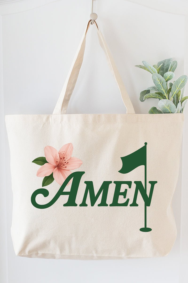 Amen & Azalea Canvas Jumbo Tote - Wholesale Accessory Market