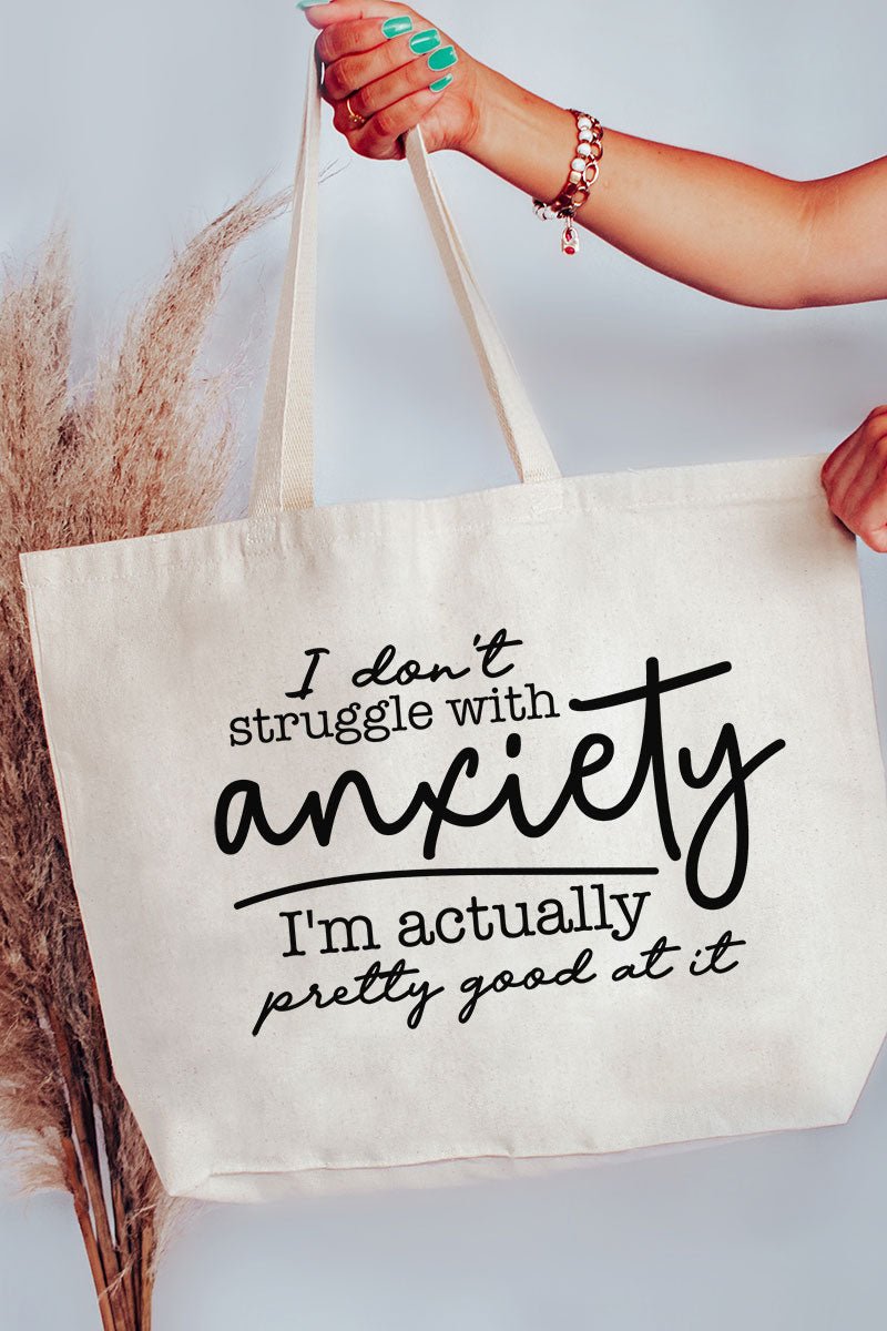 Anxiety Pro Canvas Jumbo Tote - Wholesale Accessory Market