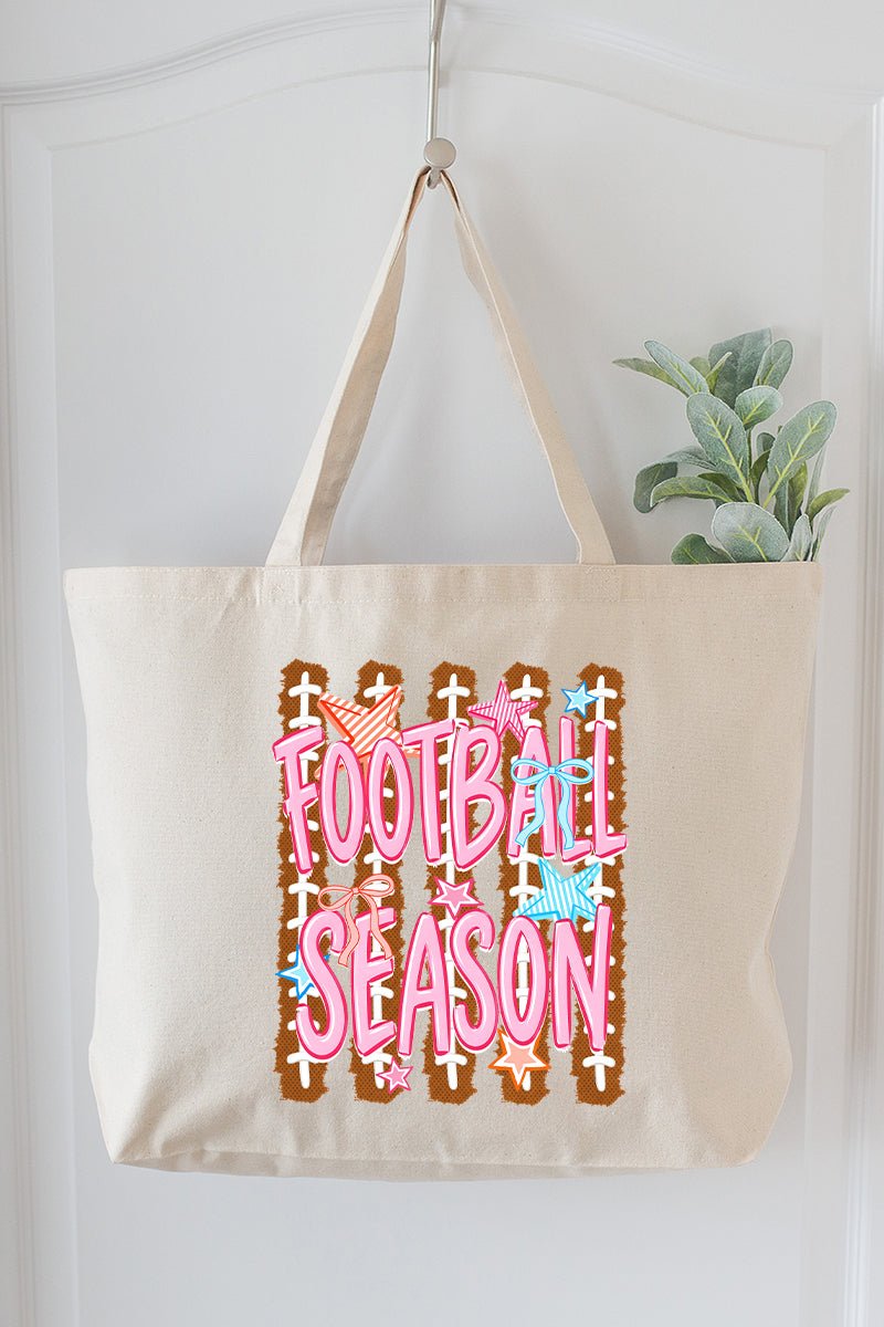 Football Season Energy Canvas Jumbo Tote - Wholesale Accessory Market