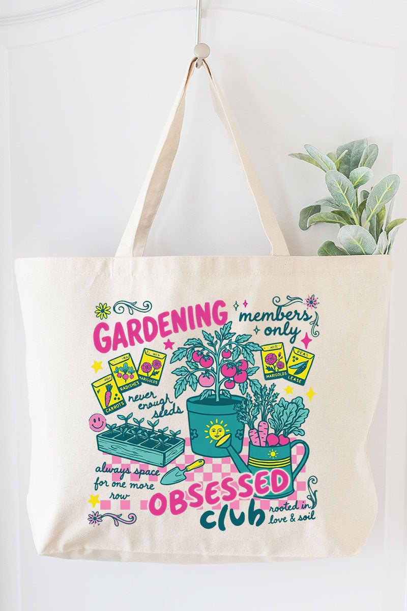 Gardening Club Canvas Jumbo Tote - Wholesale Accessory Market