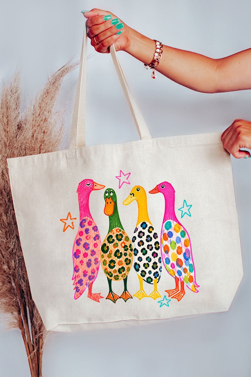 Neon Quack Pack Canvas Jumbo Tote - Wholesale Accessory Market