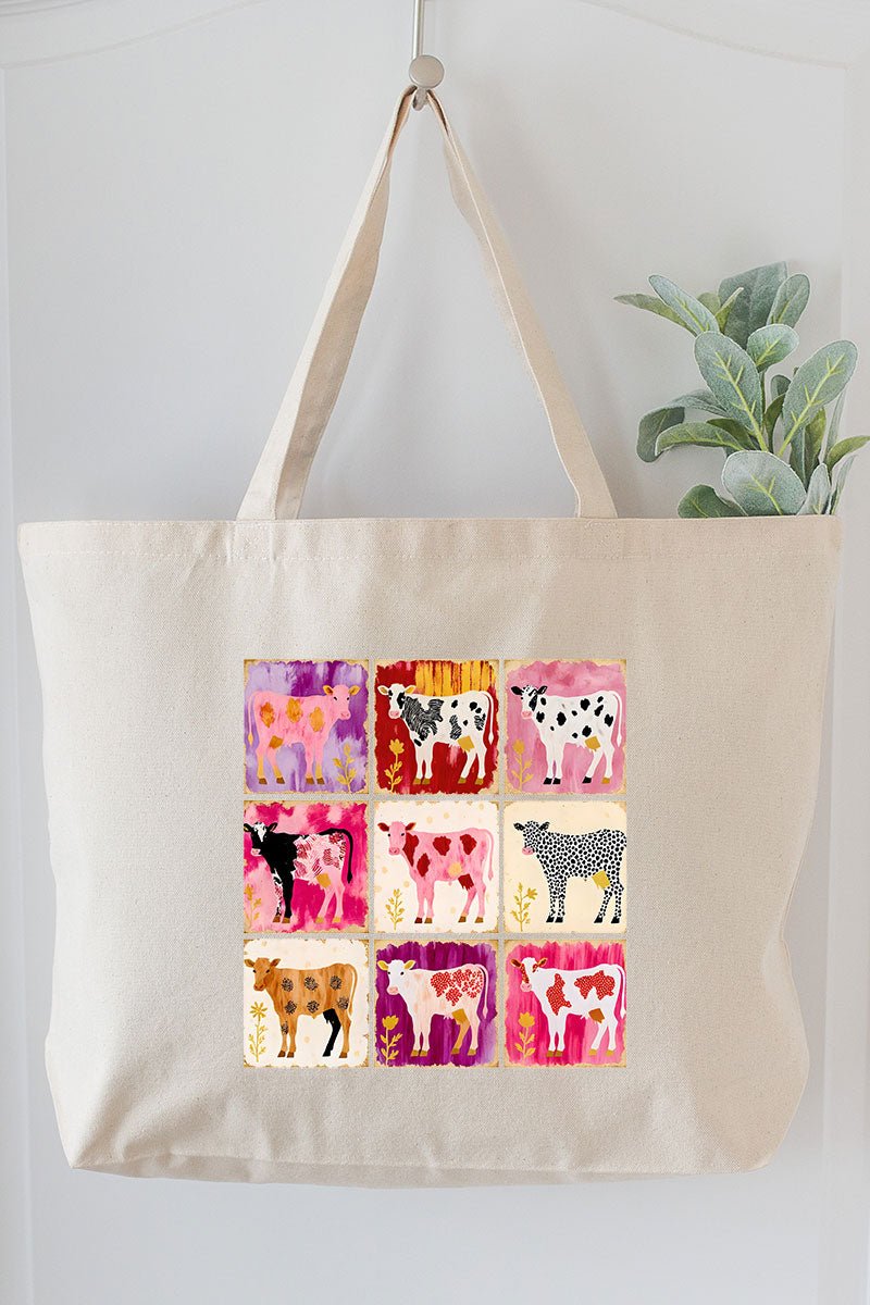 Patchwork Pastures Canvas Jumbo Tote - Wholesale Accessory Market