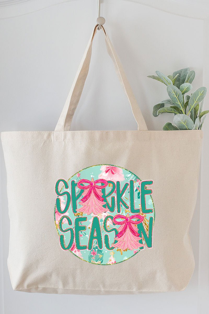 Sparkle Season Canvas Jumbo Tote - Wholesale Accessory Market