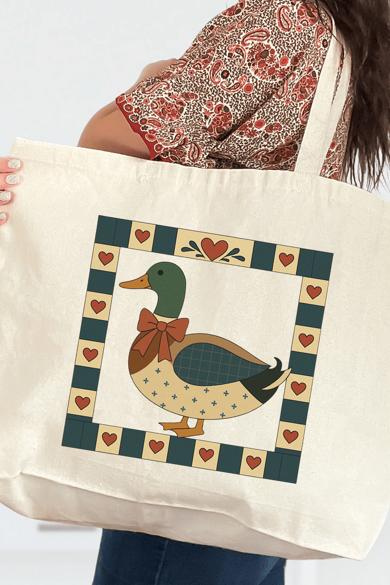 Sunday Mallard Canvas Jumbo Tote - Wholesale Accessory Market