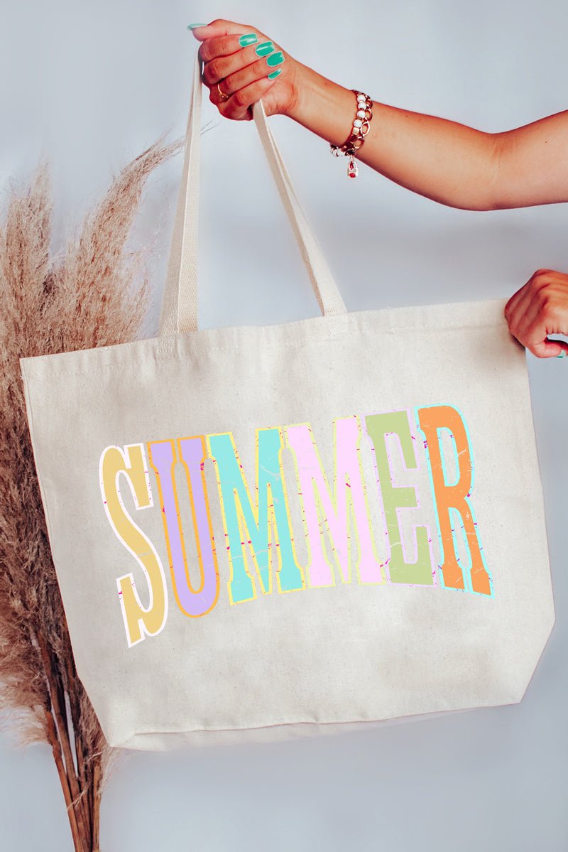 Sunwashed Summer Canvas Jumbo Tote - Wholesale Accessory Market