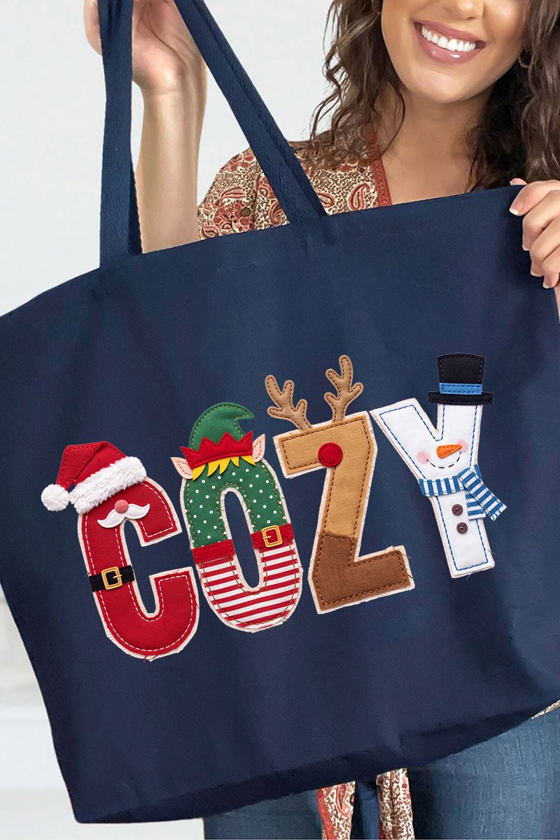 Christmas Characters Cozy Canvas Jumbo Tote - Wholesale Accessory Market