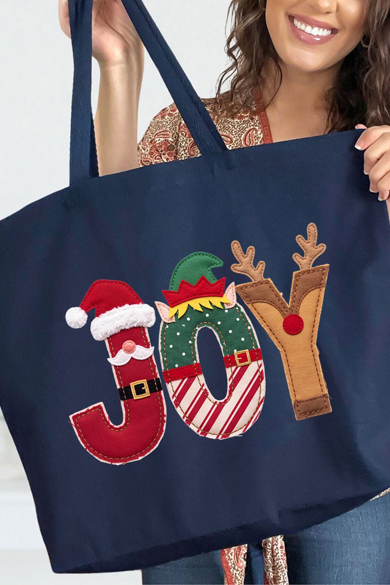 Christmas Characters Joy Canvas Jumbo Tote - Wholesale Accessory Market