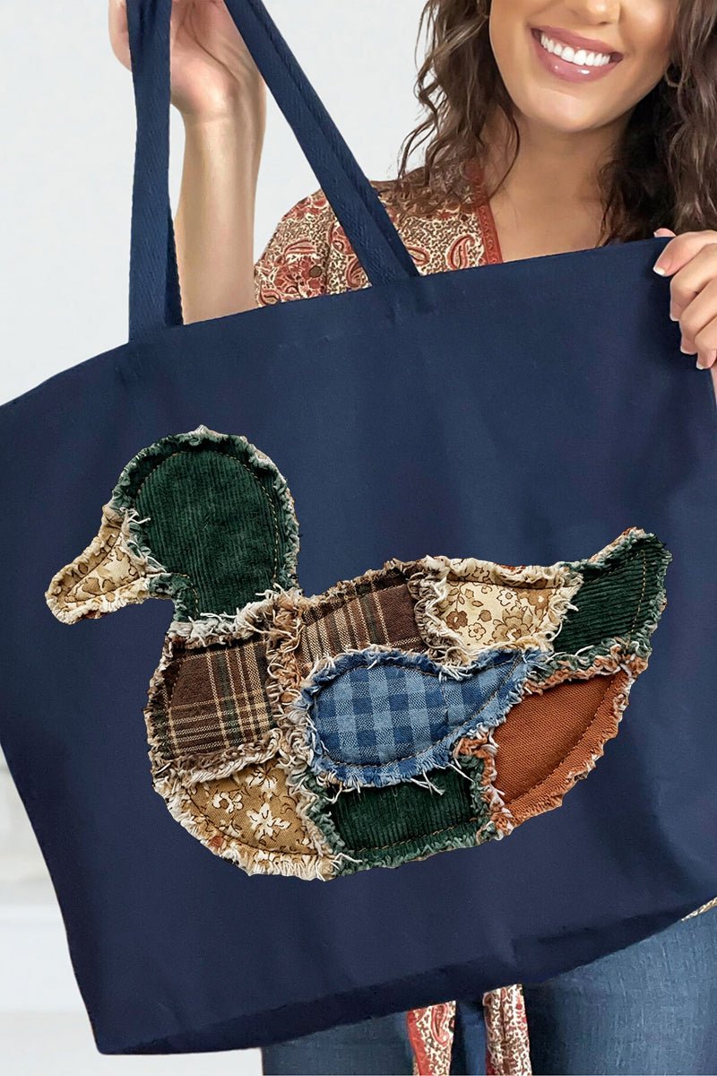Country Stitched Duck Canvas Jumbo Tote - Wholesale Accessory Market