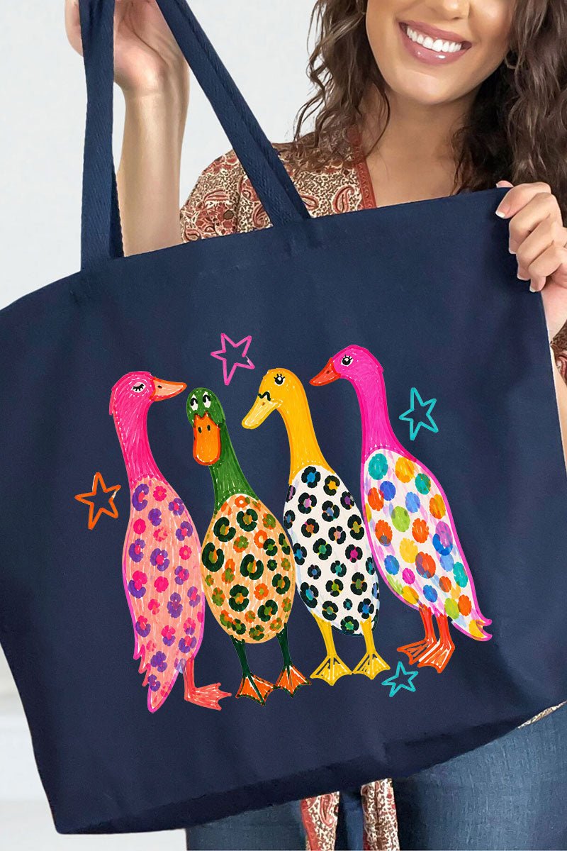 Neon Quack Pack Canvas Jumbo Tote - Wholesale Accessory Market