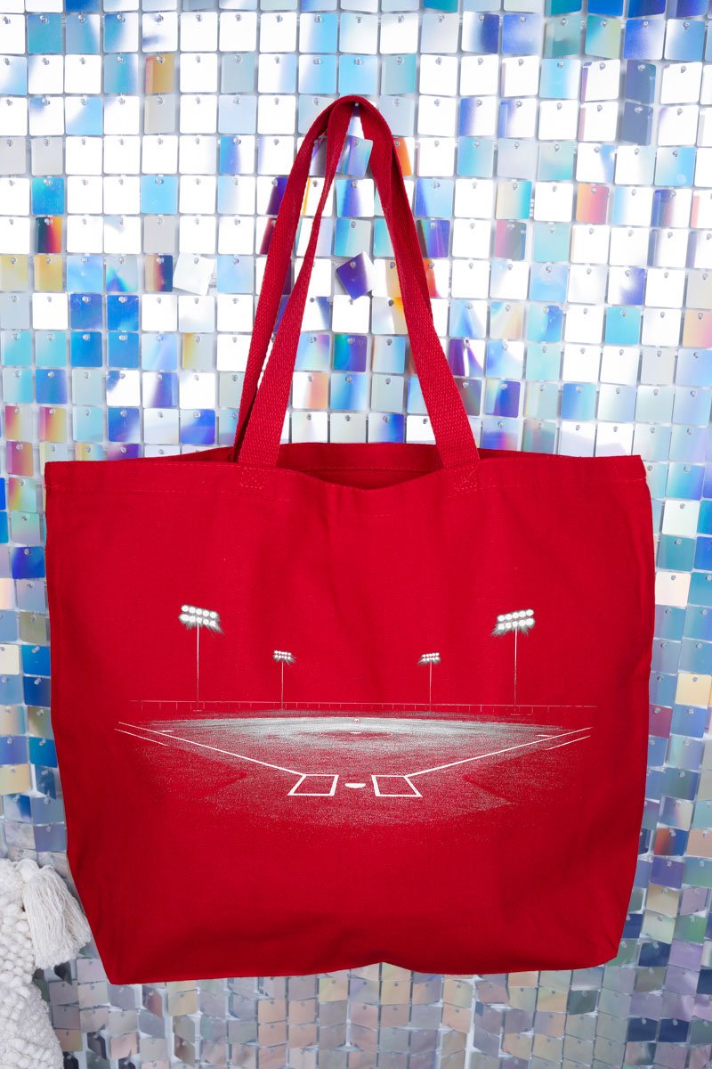 Baseball Lights Canvas Jumbo Tote - Wholesale Accessory Market