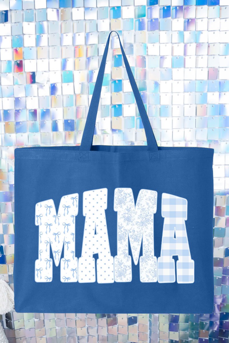 Bow And Blue Mama Canvas Jumbo Tote - Wholesale Accessory Market