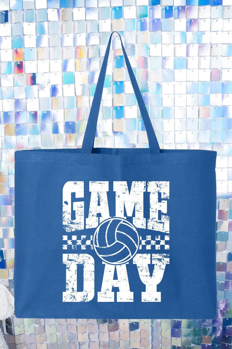 Retro Volleyball Game Day Canvas Jumbo Tote - Wholesale Accessory Market