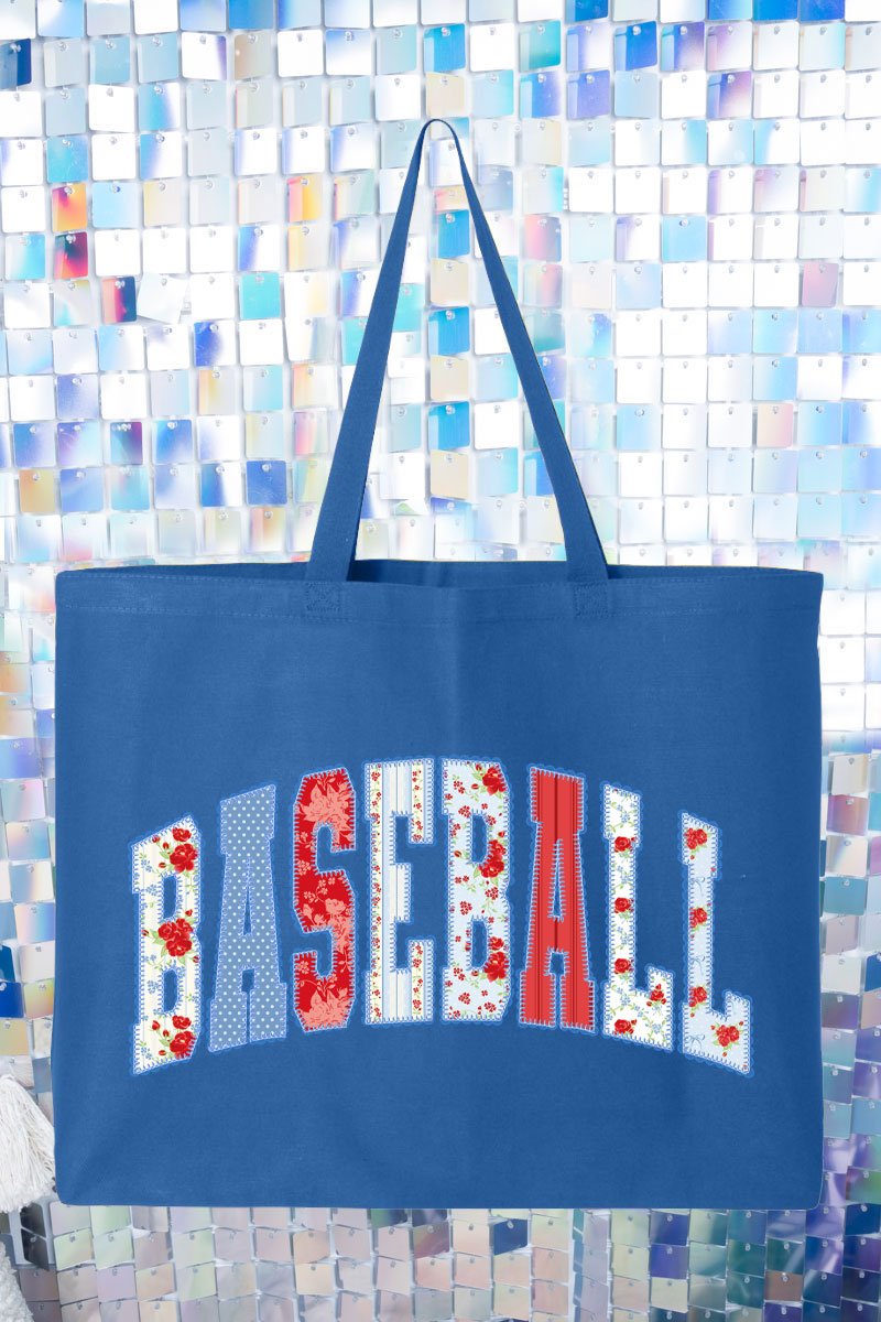 Stitched In Tradition Baseball Canvas Jumbo Tote - Wholesale Accessory Market