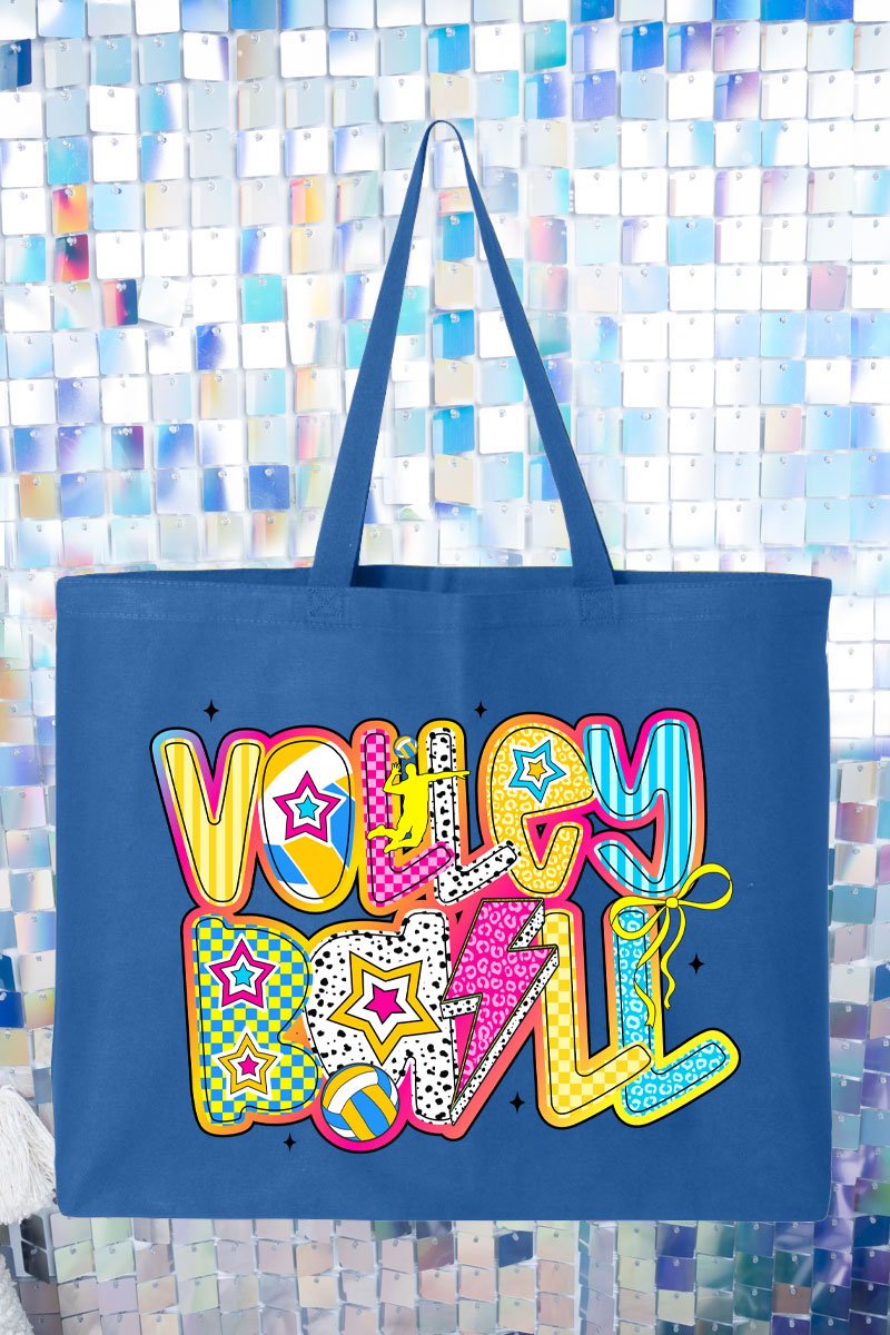 Vibrant Volleyball Canvas Jumbo Tote - Wholesale Accessory Market