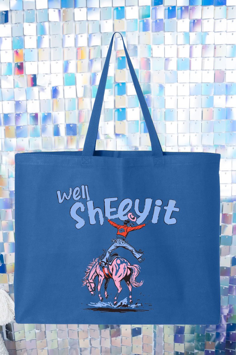 Well Sheeyit Cowboy Canvas Jumbo Tote - Wholesale Accessory Market
