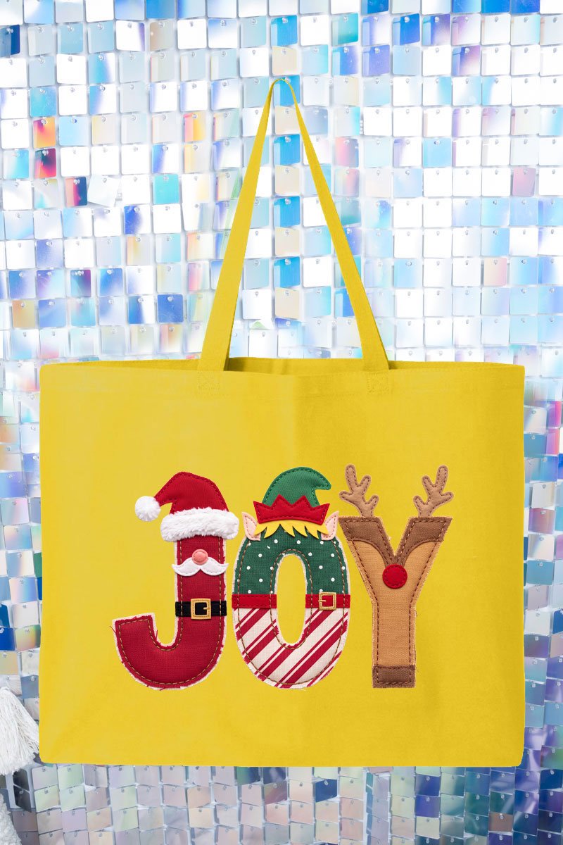 Christmas Characters Joy Canvas Jumbo Tote - Wholesale Accessory Market