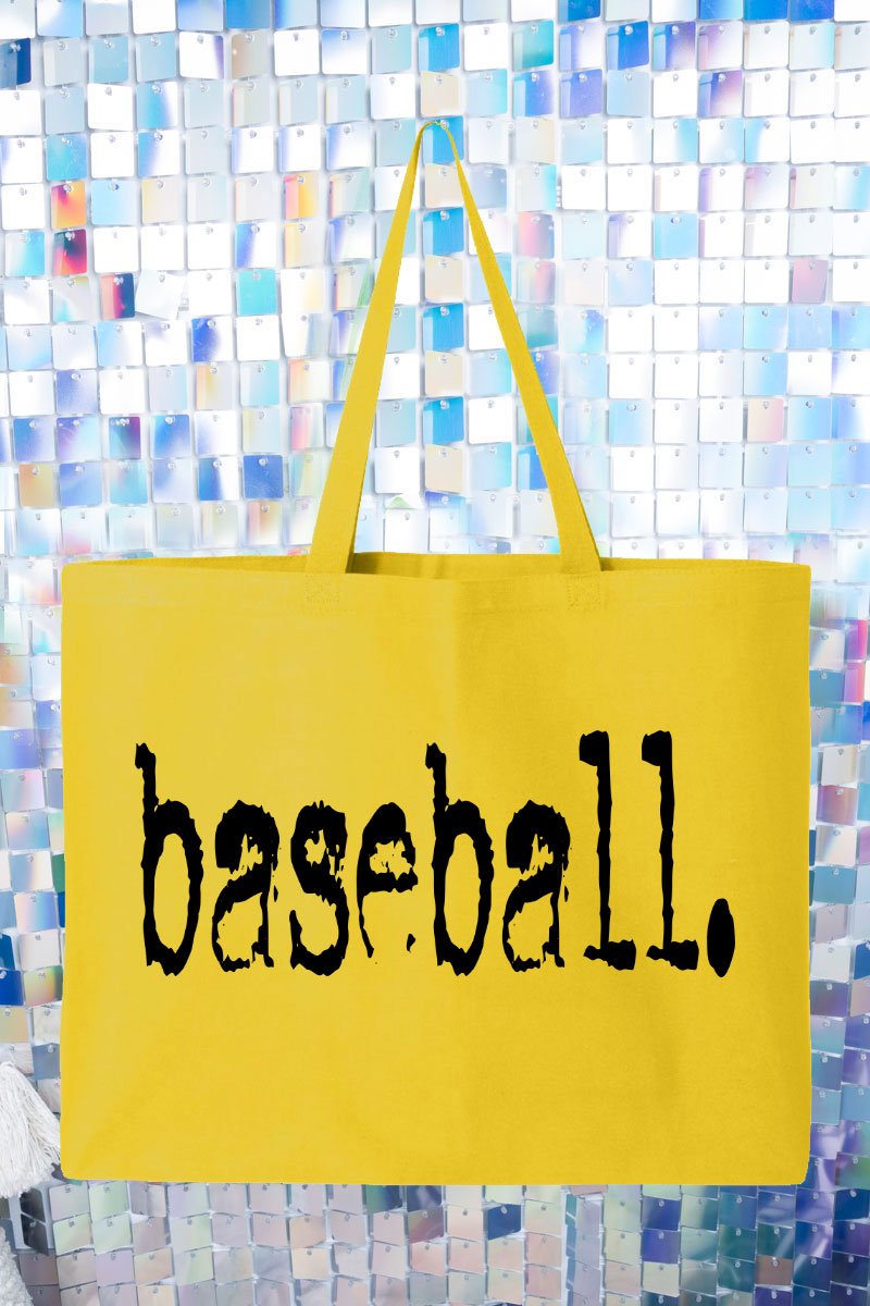 Distressed Baseball. Canvas Jumbo Tote - Wholesale Accessory Market