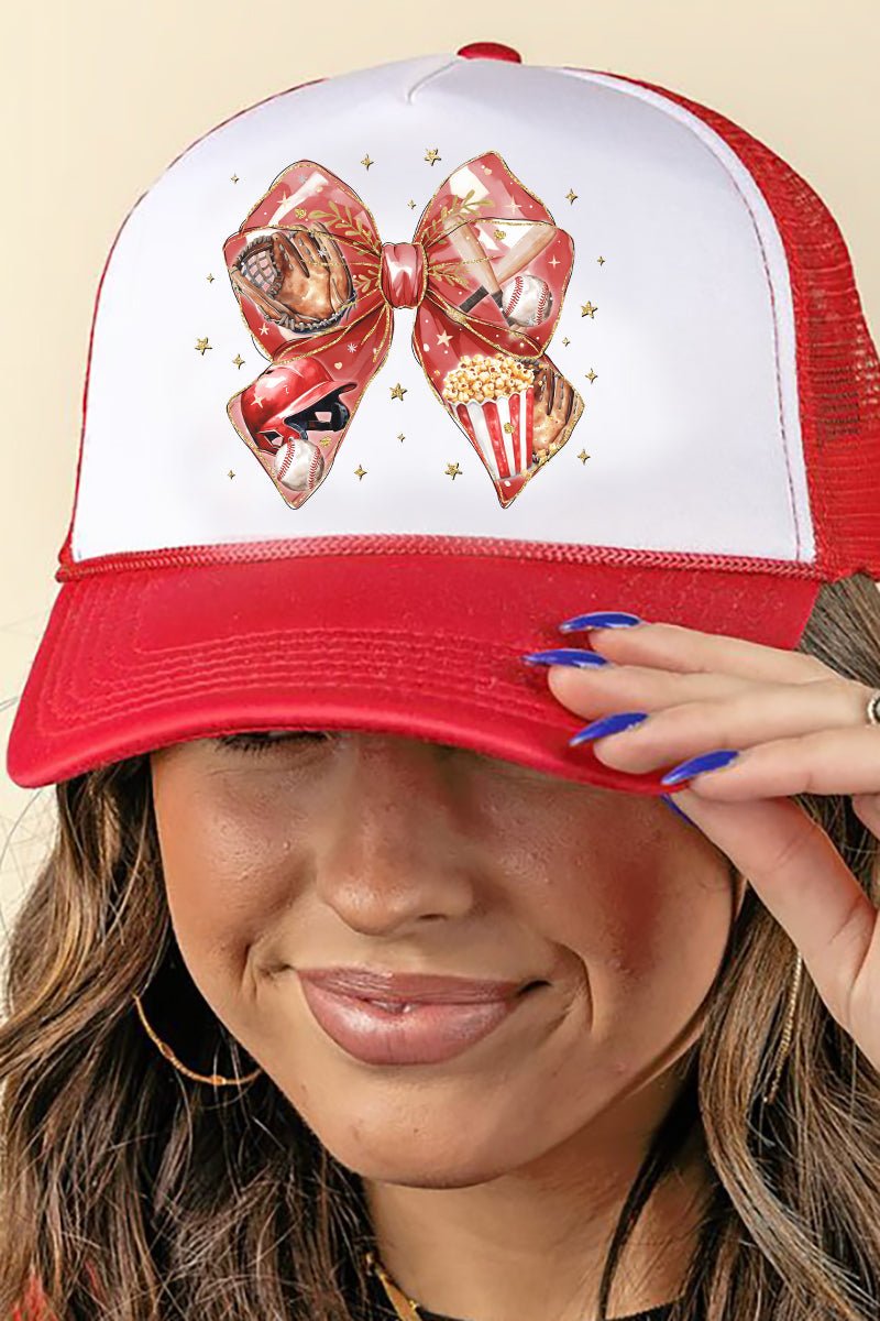 Balling Bow Foam Mesh Back Trucker Cap - Wholesale Accessory Market