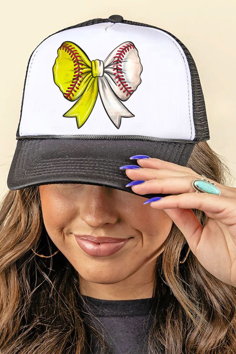 Softball & Baseball Stitches Coquette Foam Mesh Back Trucker Cap - Wholesale Accessory Market