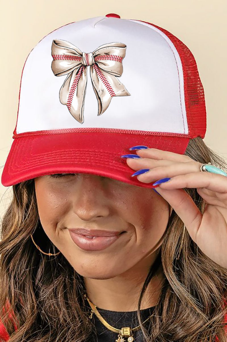 Stitches Baseball Coquette Foam Mesh Back Trucker Cap - Wholesale Accessory Market