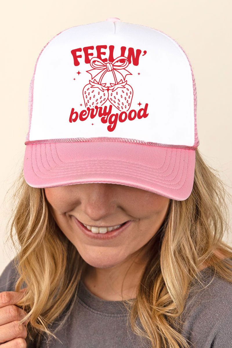 Feelin' Berry Good Foam Mesh Back Trucker Cap - Wholesale Accessory Market