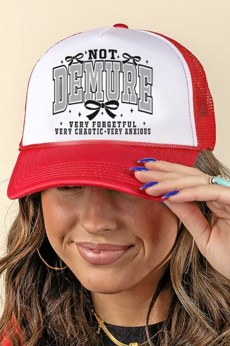 Not Demure Very Distracted Foam Mesh Back Trucker Cap - Wholesale Accessory Market