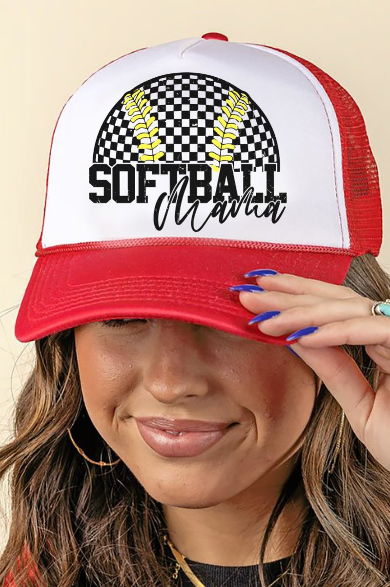 Pitch Perfect Softball Mama Foam Mesh Back Trucker Cap - Wholesale Accessory Market