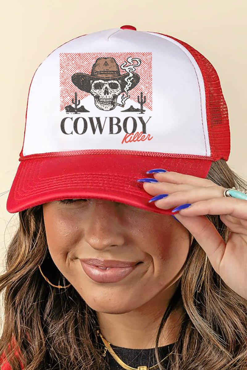 Vintage Cowboy Killer Foam Mesh Back Trucker Cap - Wholesale Accessory Market