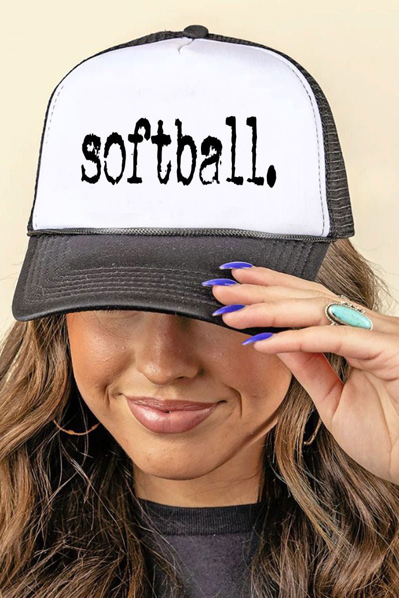 Distressed Softball. Foam Mesh Back Trucker Cap - Wholesale Accessory Market