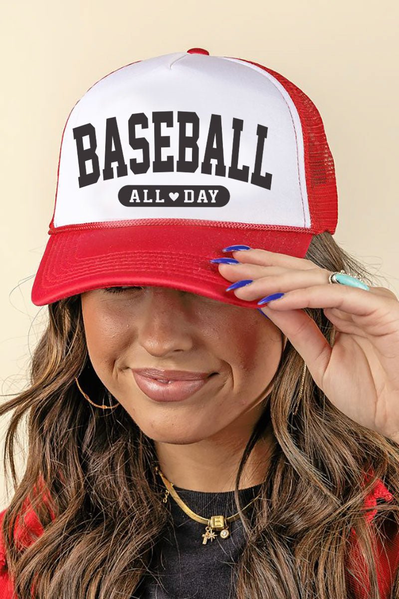 Baseball All Day Foam Mesh Back Trucker Cap - Wholesale Accessory Market