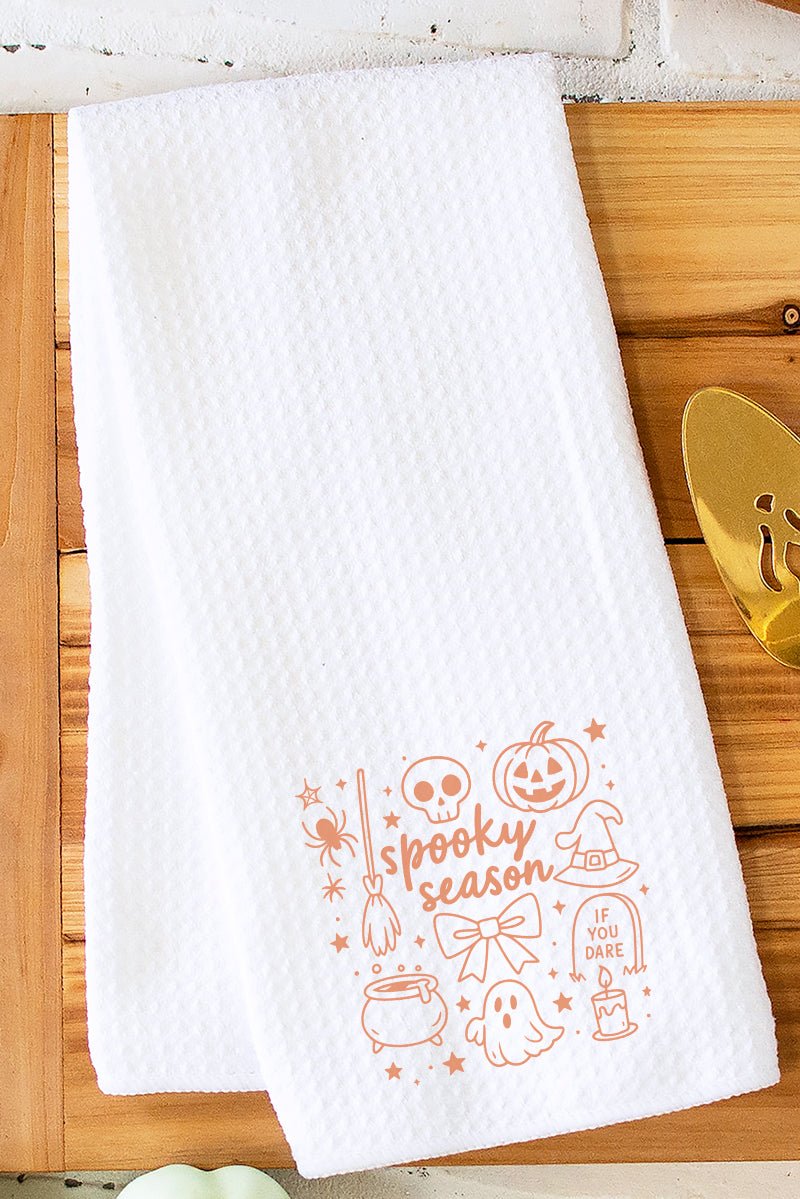 All Things Spooky Waffle Kitchen Towel - Wholesale Accessory Market