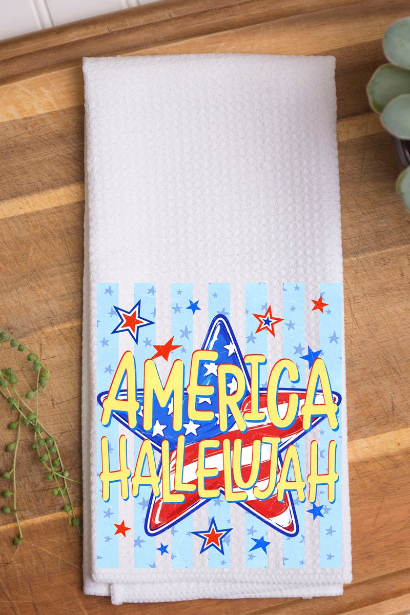 America Hallelujah Waffle Kitchen Towel - Wholesale Accessory Market
