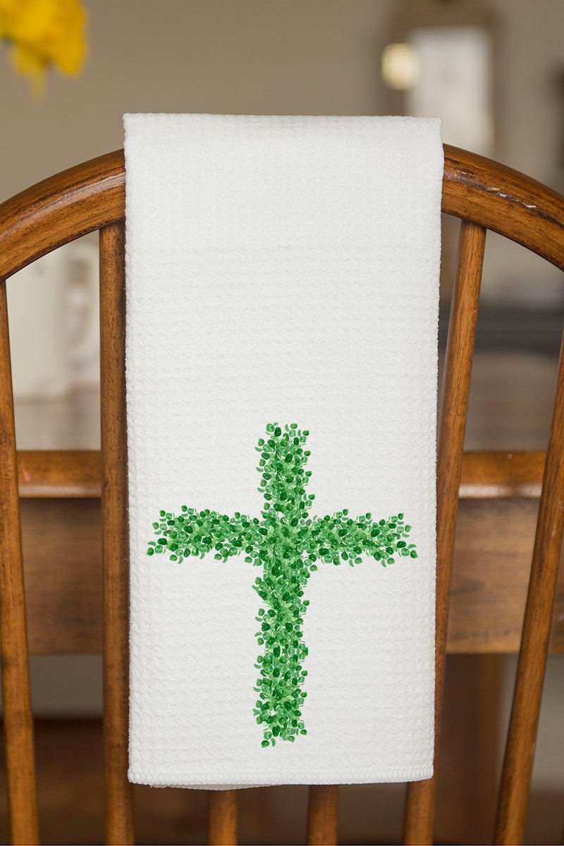 Boxwood Cross Waffle Kitchen Towel - Wholesale Accessory Market
