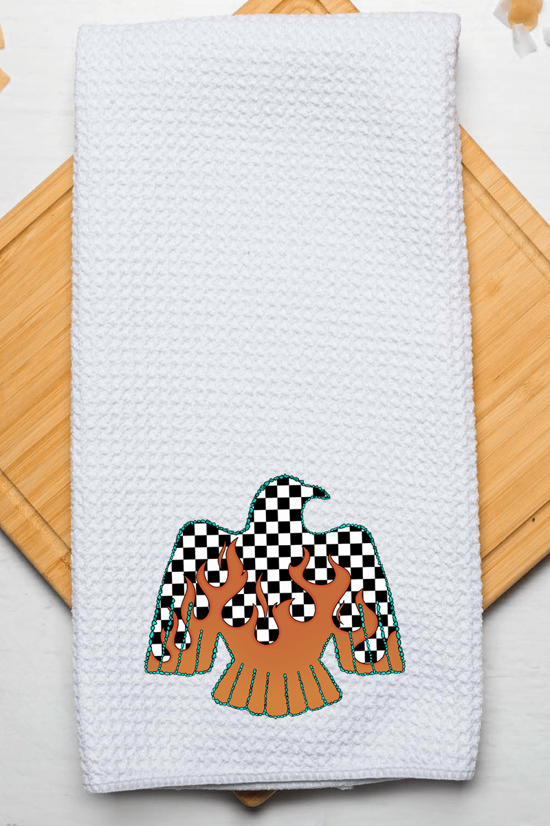 Checkerfire Thunderbird Waffle Kitchen Towel - Wholesale Accessory Market