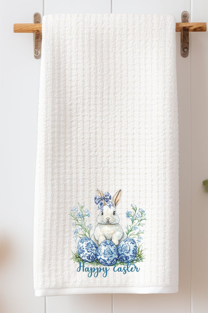 Chinoiserie Easter Bloom Waffle Kitchen Towel - Wholesale Accessory Market