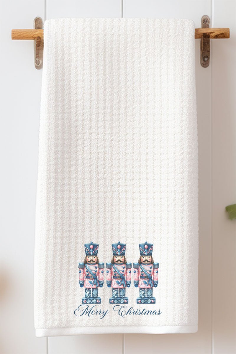 Cracker Chinoiserie Merry Christmas Waffle Kitchen Towel - Wholesale Accessory Market