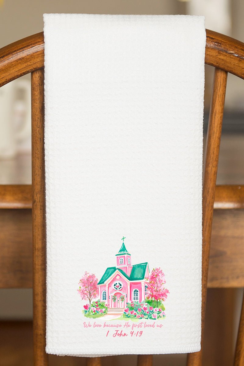 First Loved, Forever Loved Waffle Kitchen Towel - Wholesale Accessory Market