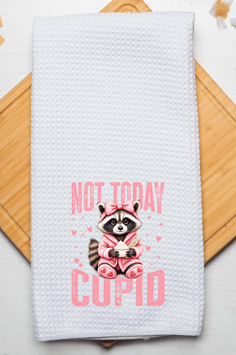Not Today Cupid Waffle Kitchen Towel - Wholesale Accessory Market