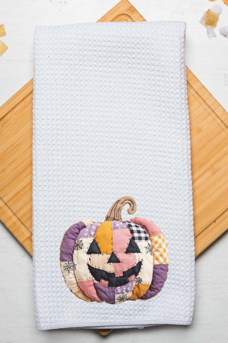 Patch O'Lantern Waffle Kitchen Towel - Wholesale Accessory Market