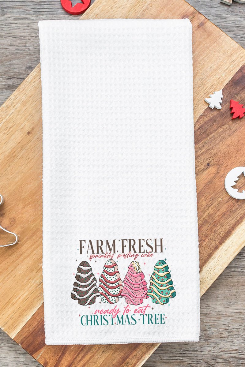 Ready To Eat Christmas Trees Waffle Kitchen Towel - Wholesale Accessory Market