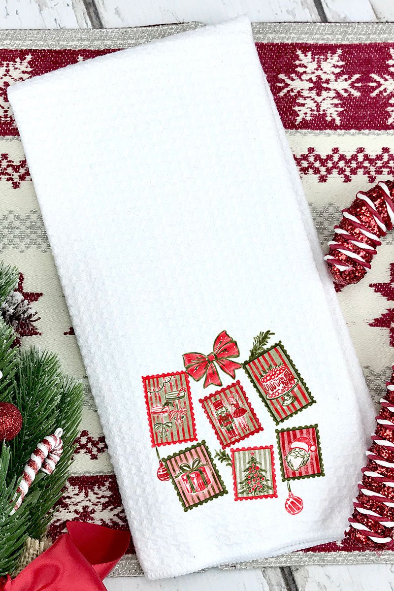 Sealed With A Claus Waffle Kitchen Towel - Wholesale Accessory Market