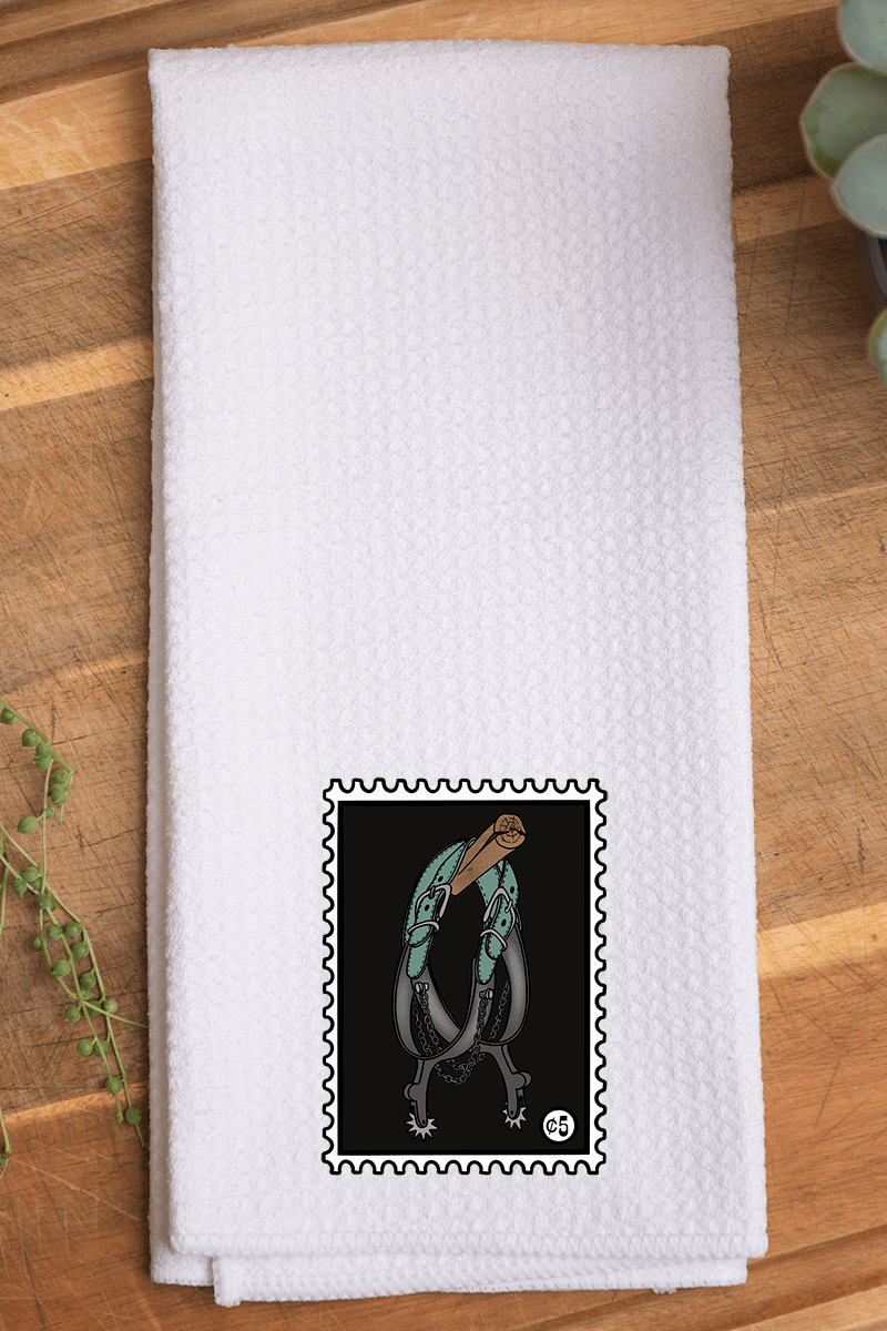 Spur Stamp Waffle Kitchen Towel - Wholesale Accessory Market