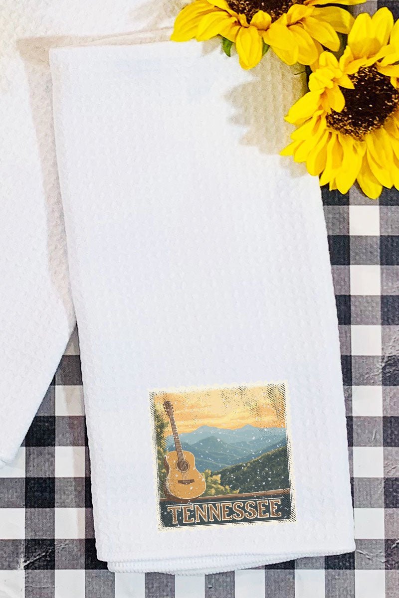 Vintage Tennessee Stamp Waffle Kitchen Towel - Wholesale Accessory Market