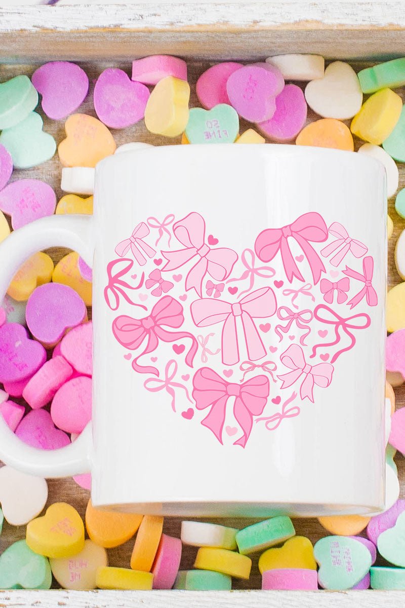 All The Bows Valetine Heart Ceramic Mug - Wholesale Accessory Market